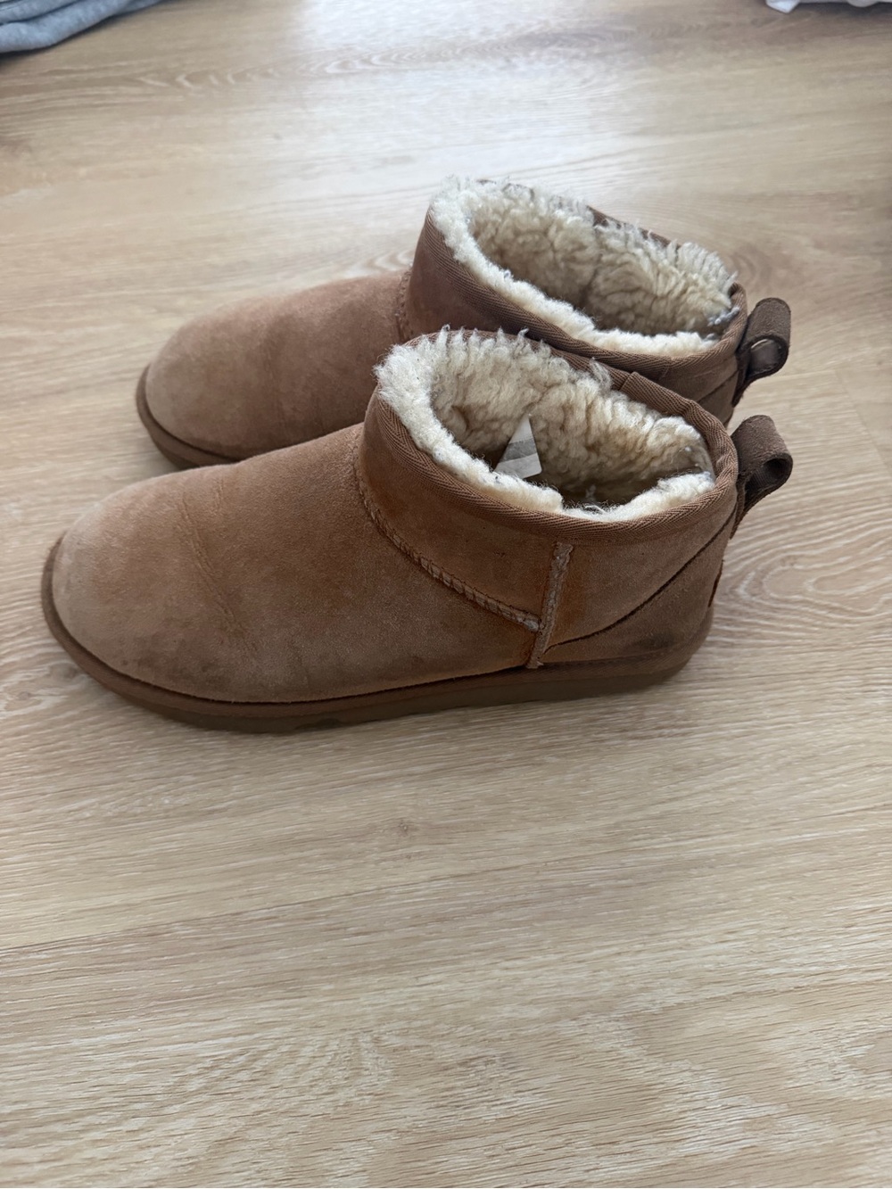 UGG Chestnut Brown Shearling-Lined Ankle Slippers - Picture 2 of 5